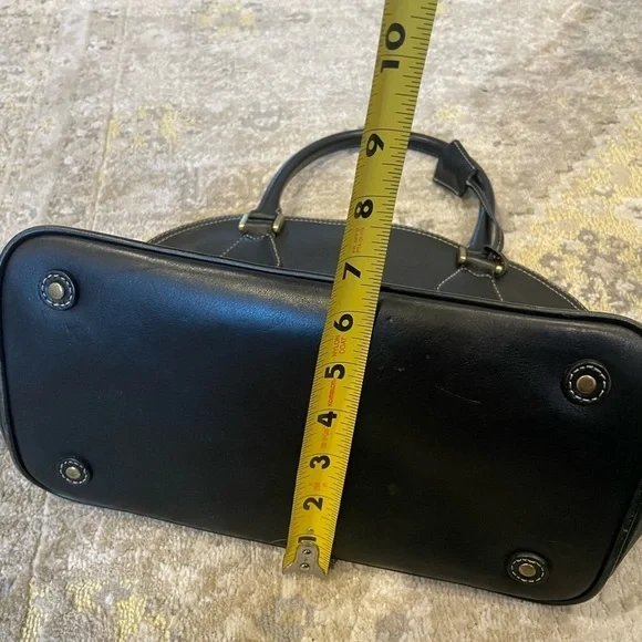 J. Crew Black Leather Satchel Handbag - Picture 7 of 11